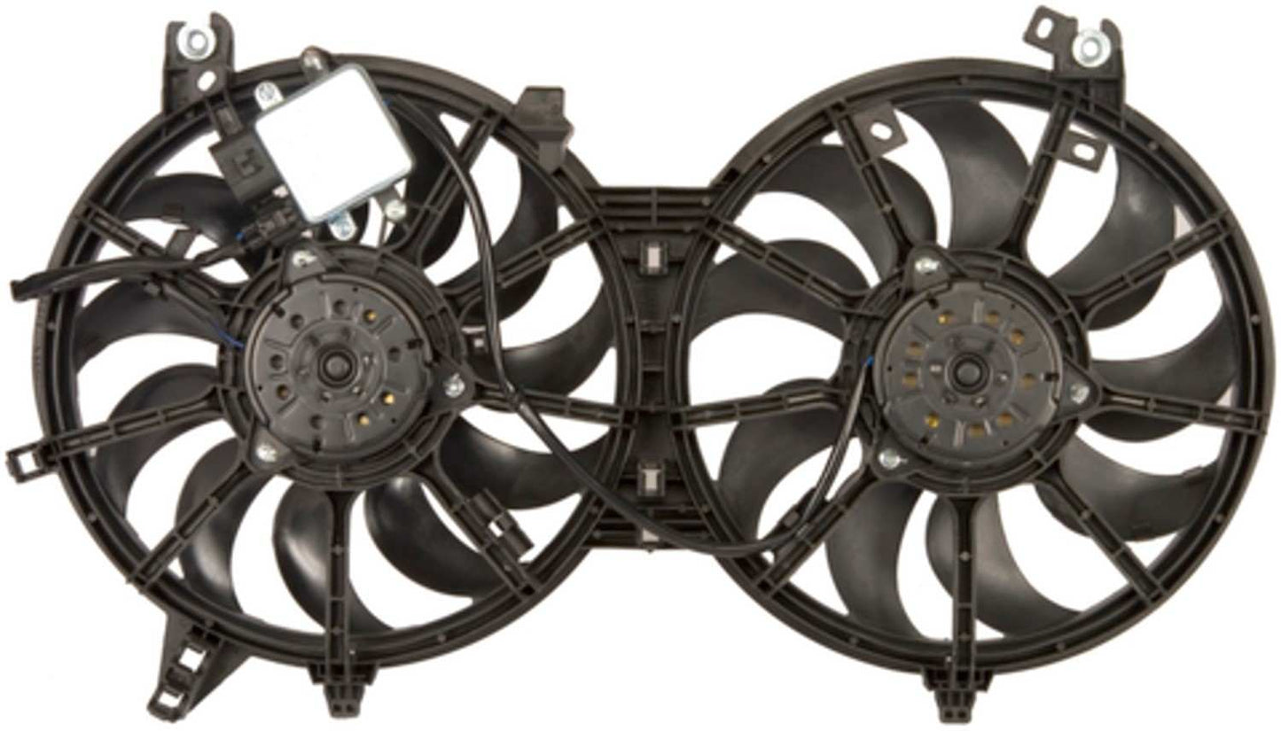 Angle View of Dual Radiator and Condenser Fan Assembly FOUR SEASONS 76162