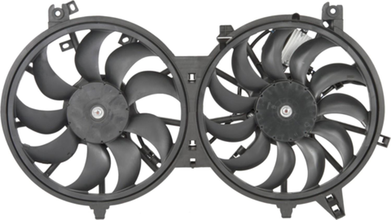 Back View of Dual Radiator and Condenser Fan Assembly FOUR SEASONS 76162