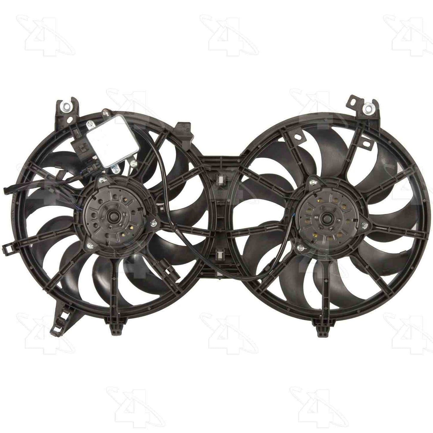 Front View of Dual Radiator and Condenser Fan Assembly FOUR SEASONS 76162