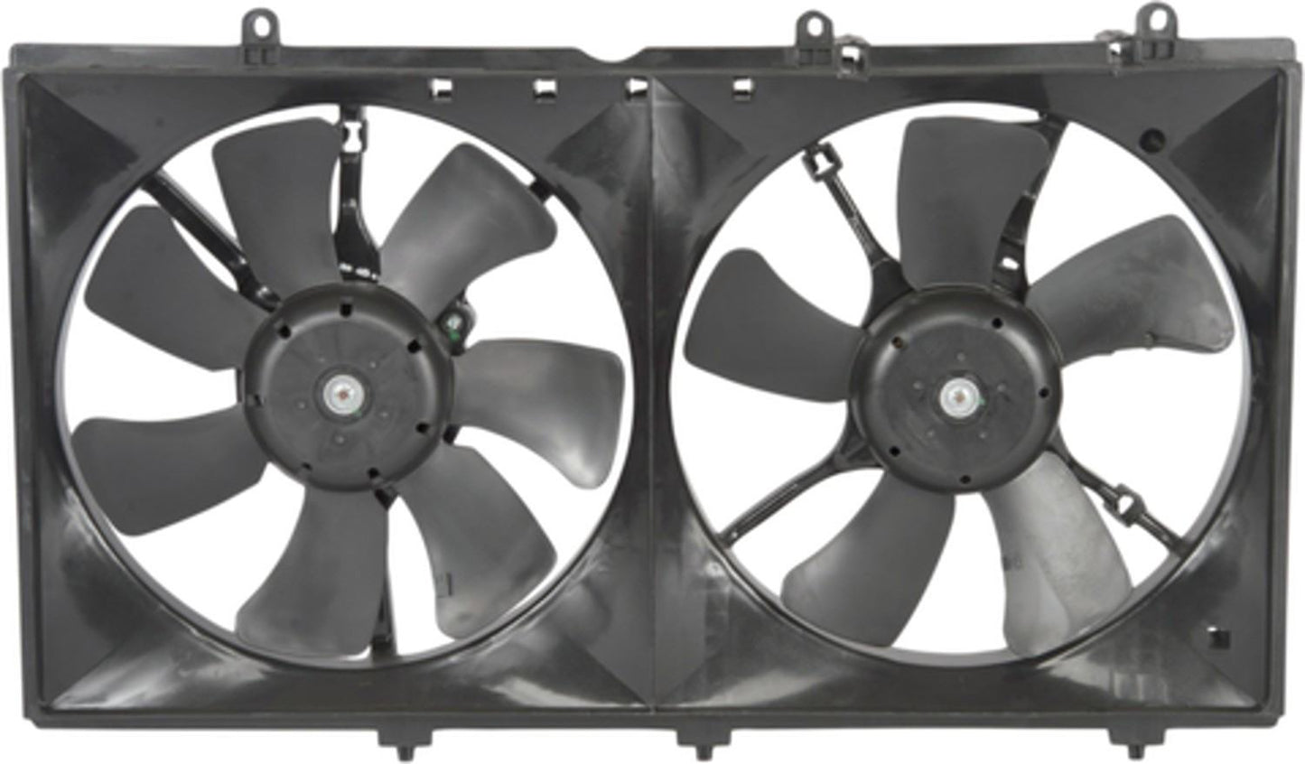 Back View of Dual Radiator and Condenser Fan Assembly FOUR SEASONS 76163