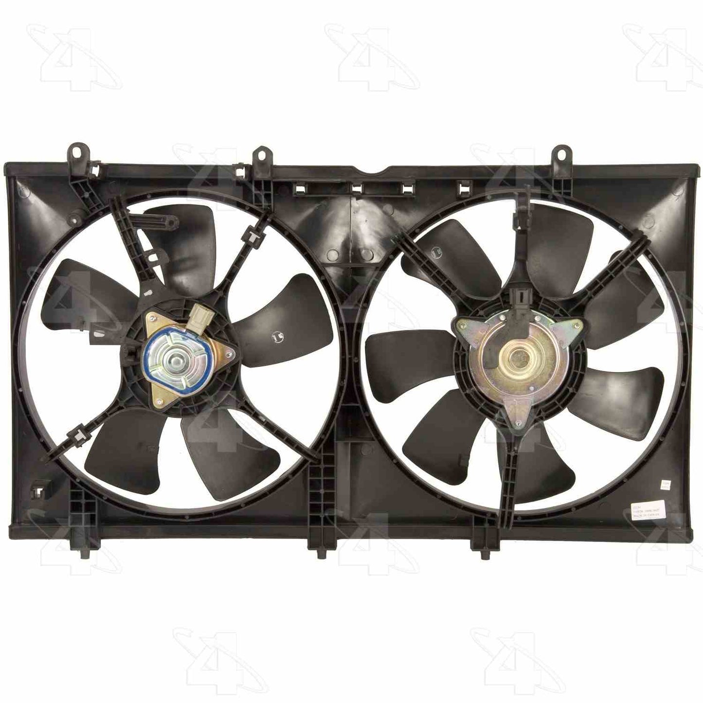 Front View of Dual Radiator and Condenser Fan Assembly FOUR SEASONS 76163