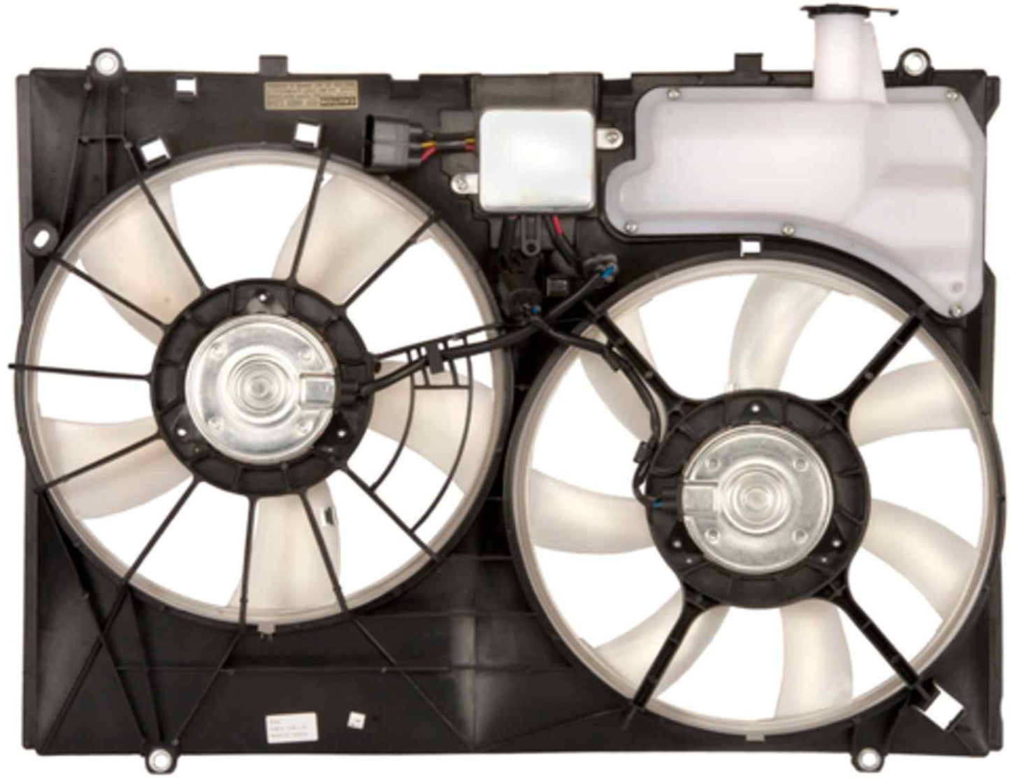 Angle View of Dual Radiator and Condenser Fan Assembly FOUR SEASONS 76195