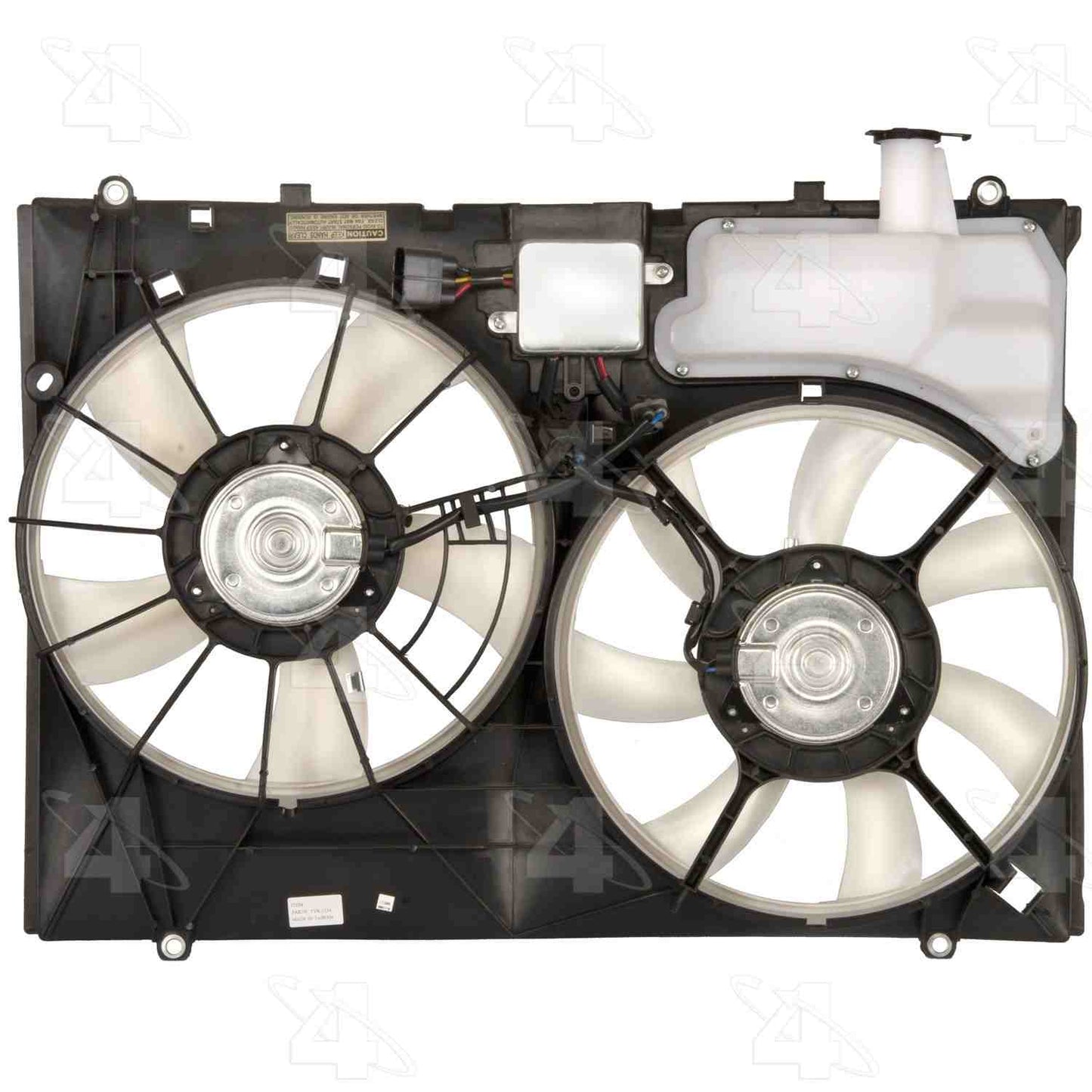 Front View of Dual Radiator and Condenser Fan Assembly FOUR SEASONS 76195