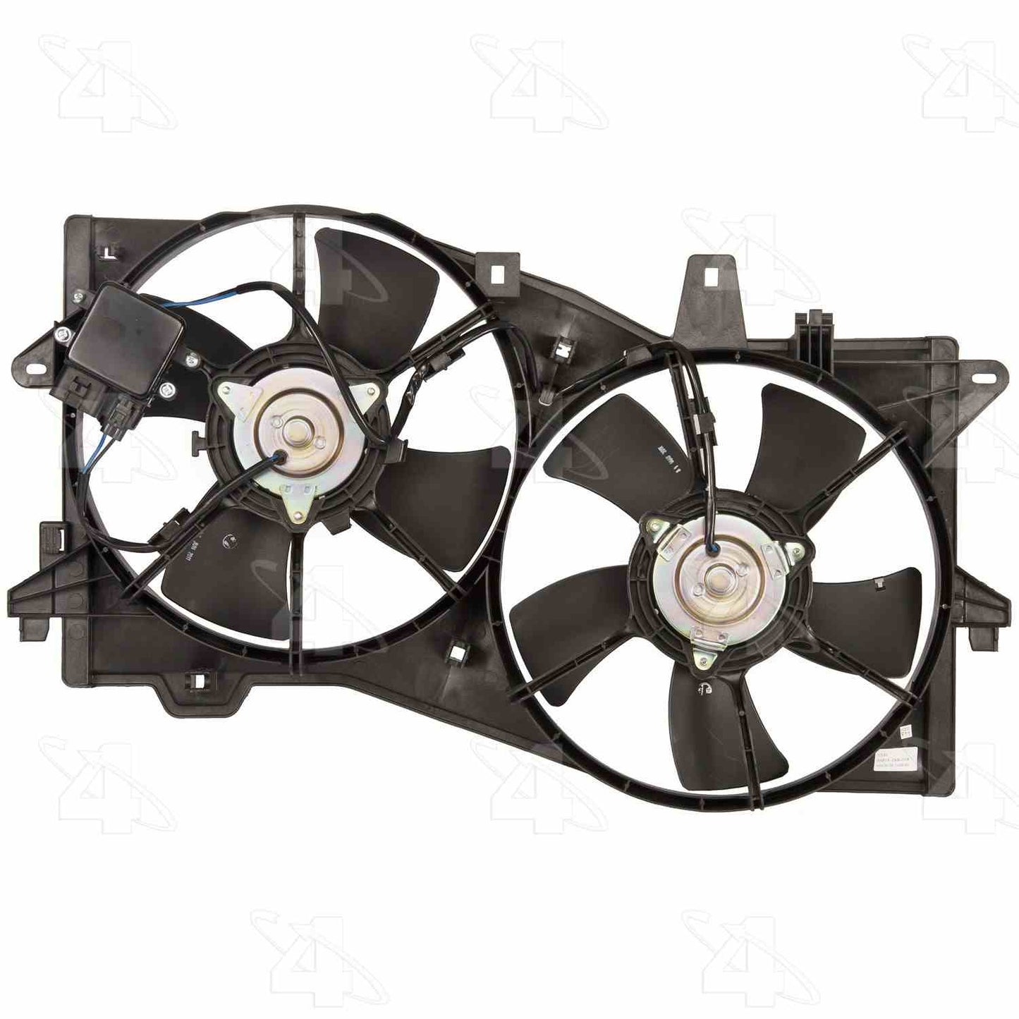 Front View of Dual Radiator and Condenser Fan Assembly FOUR SEASONS 76197