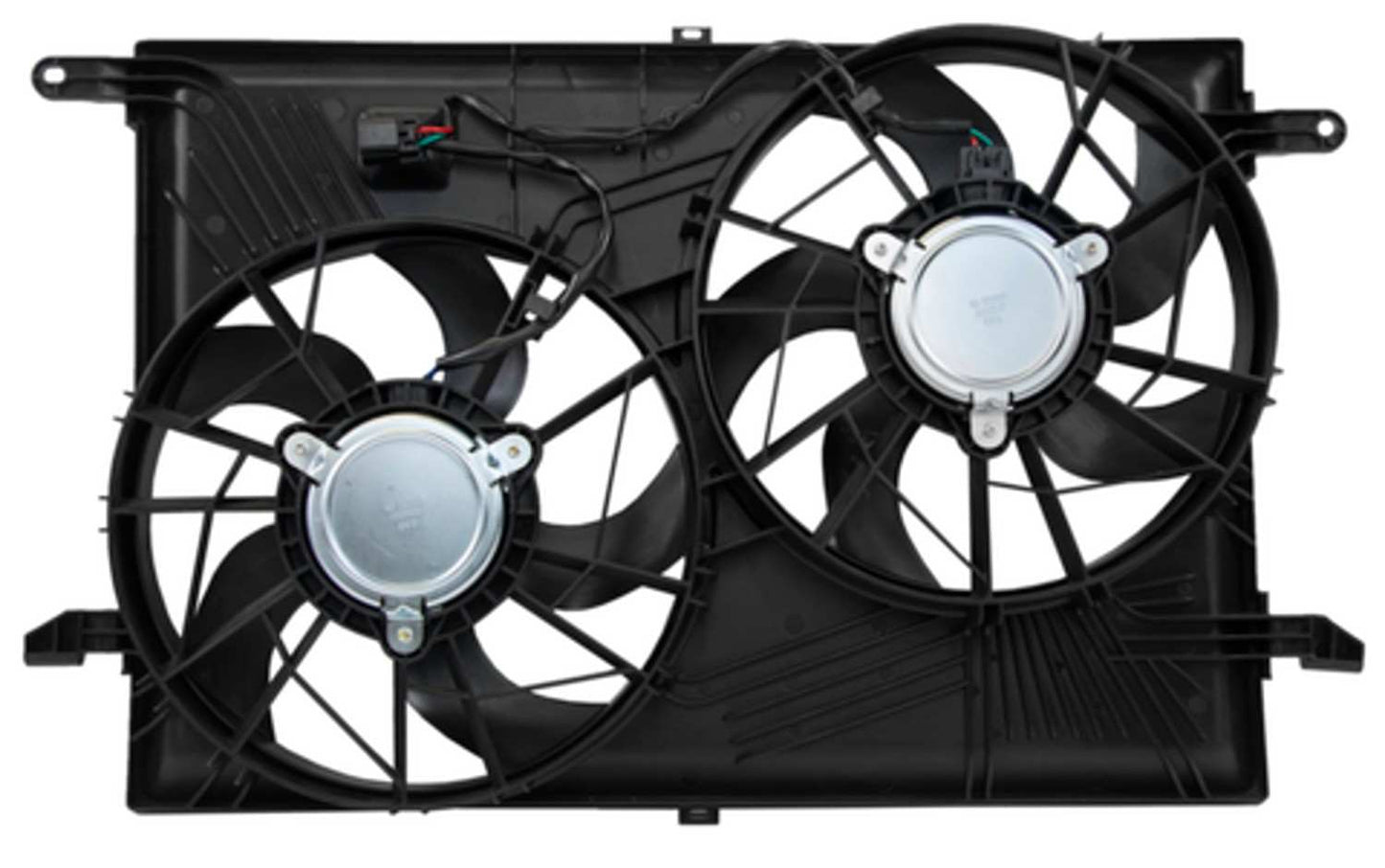 Angle View of Dual Radiator and Condenser Fan Assembly FOUR SEASONS 76206