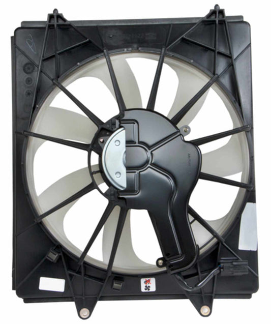 Angle View of Right A/C Condenser Fan Assembly FOUR SEASONS 76232