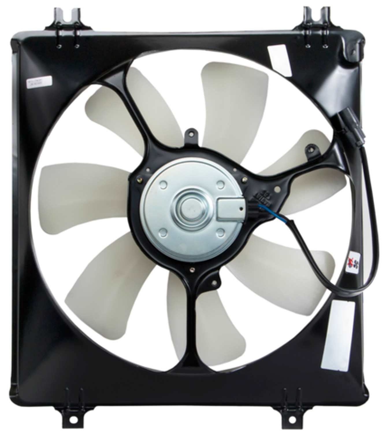 Angle View of Right A/C Condenser Fan Assembly FOUR SEASONS 76233