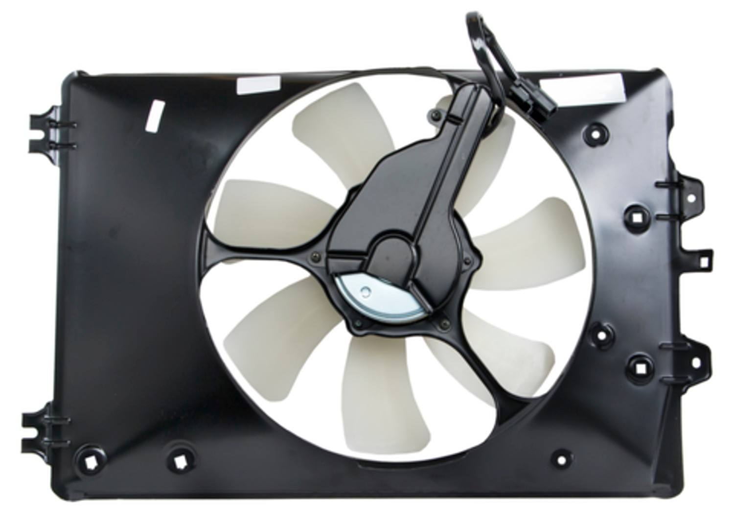 Angle View of Right A/C Condenser Fan Assembly FOUR SEASONS 76246