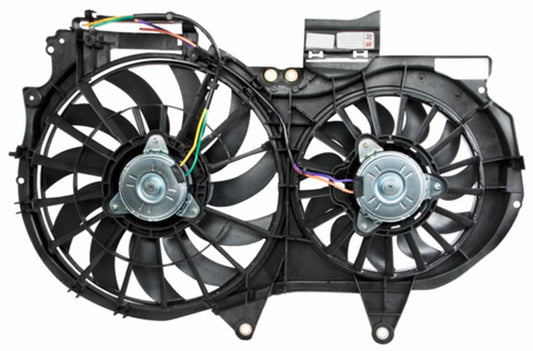 Angle View of Dual Radiator and Condenser Fan Assembly FOUR SEASONS 76248