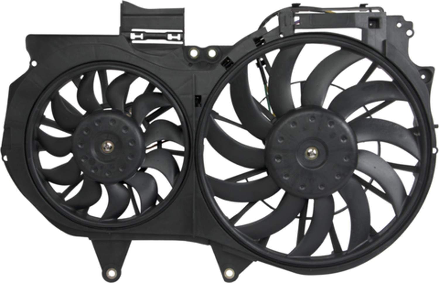 Back View of Dual Radiator and Condenser Fan Assembly FOUR SEASONS 76248