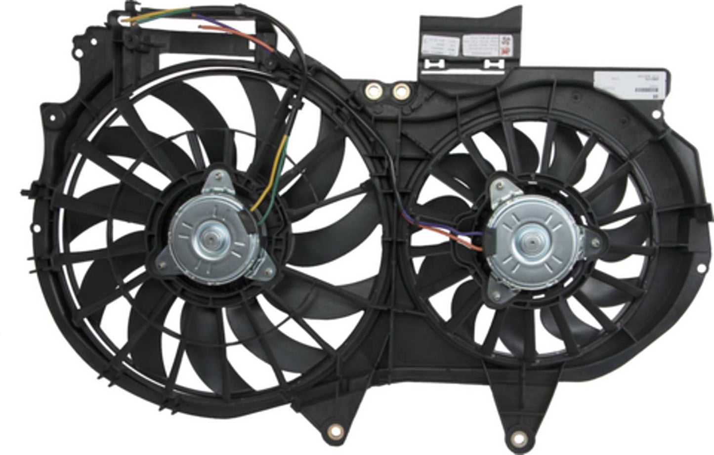 Front View of Dual Radiator and Condenser Fan Assembly FOUR SEASONS 76248