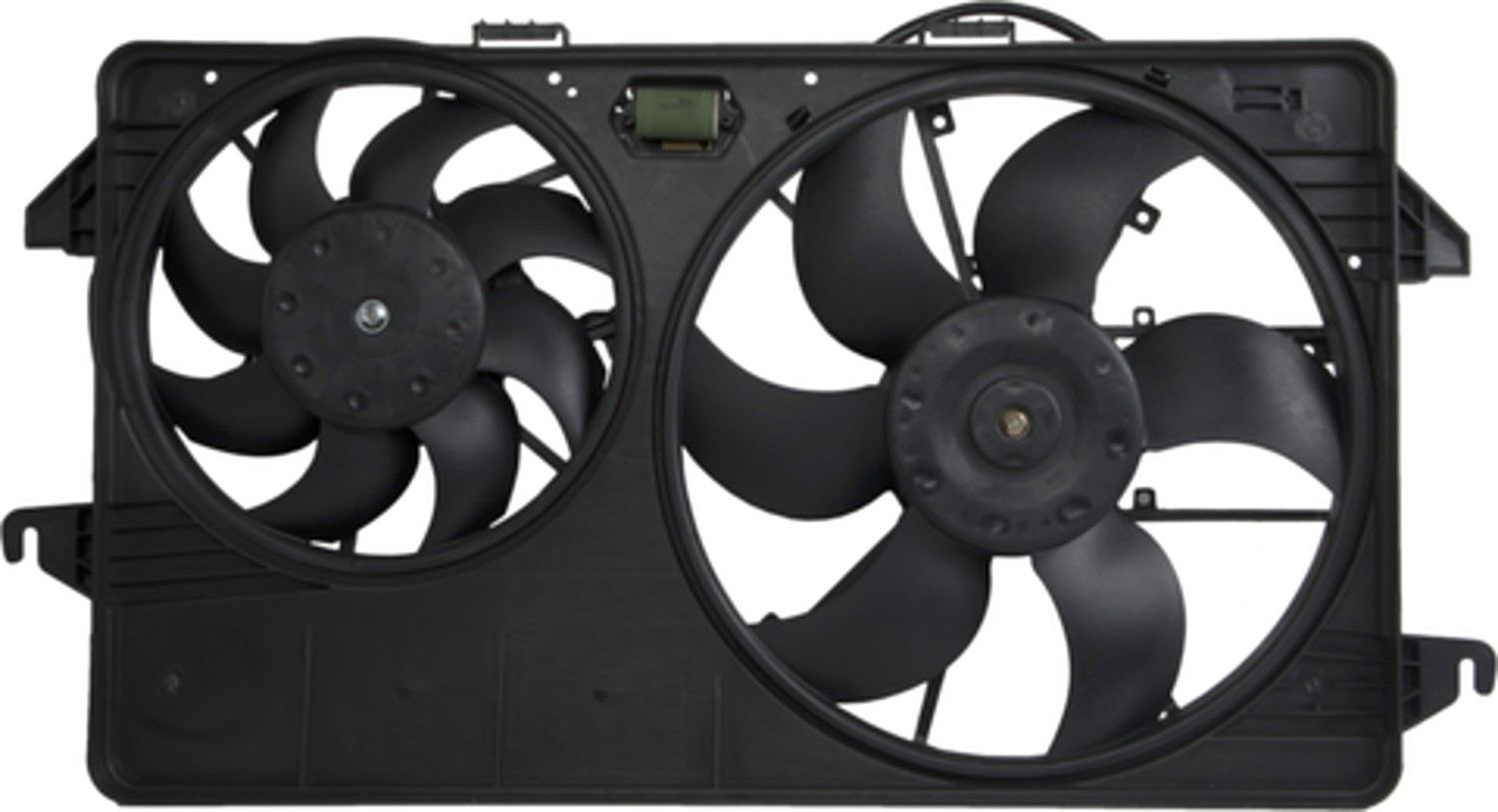 Back View of Dual Radiator and Condenser Fan Assembly FOUR SEASONS 76256