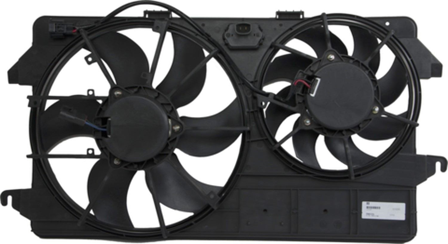 Front View of Dual Radiator and Condenser Fan Assembly FOUR SEASONS 76256