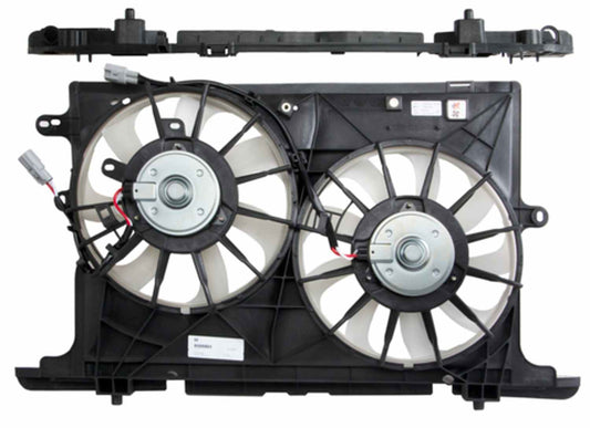 Angle View of Dual Radiator and Condenser Fan Assembly FOUR SEASONS 76262