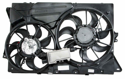 Angle View of Dual Radiator and Condenser Fan Assembly FOUR SEASONS 76264