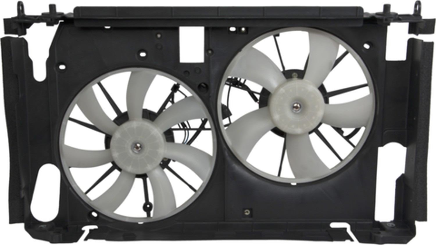 Back View of Dual Radiator and Condenser Fan Assembly FOUR SEASONS 76266