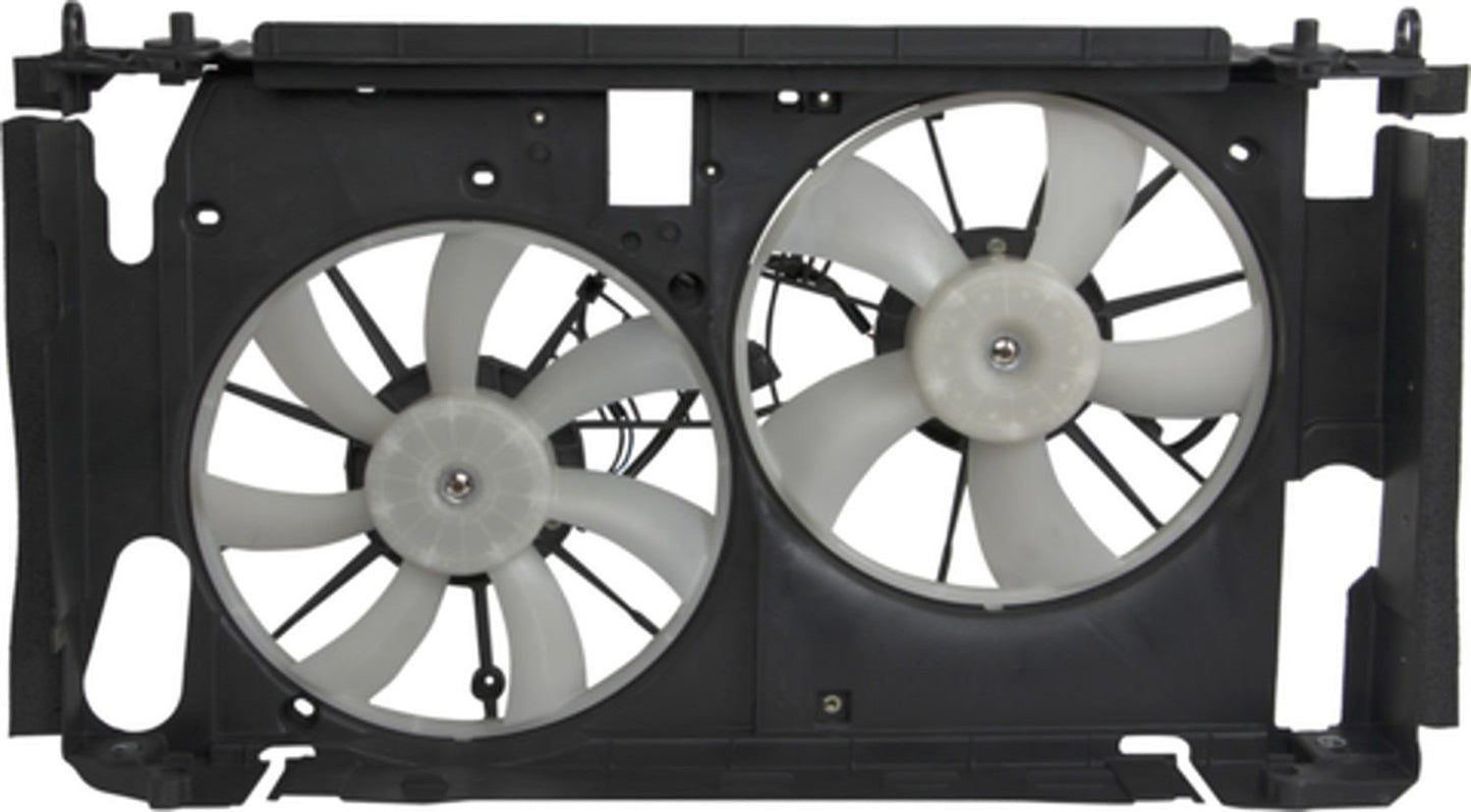 Front View of Dual Radiator and Condenser Fan Assembly FOUR SEASONS 76266