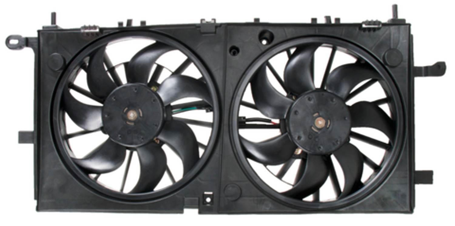 Back View of Dual Radiator and Condenser Fan Assembly FOUR SEASONS 76298