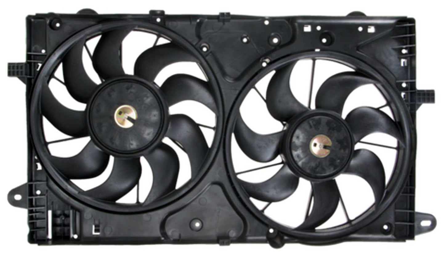 Back View of Dual Radiator and Condenser Fan Assembly FOUR SEASONS 76299