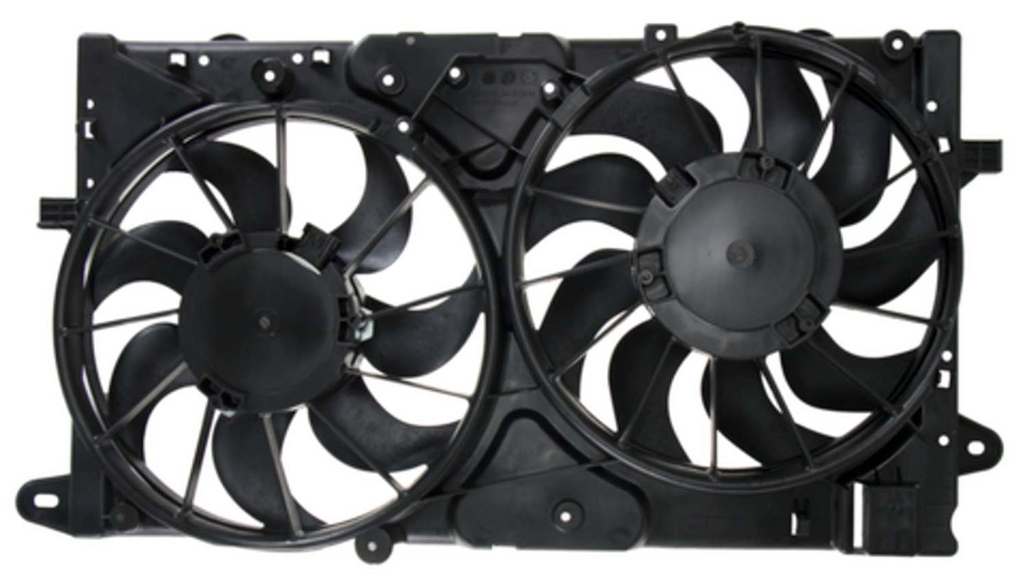 Front View of Dual Radiator and Condenser Fan Assembly FOUR SEASONS 76299