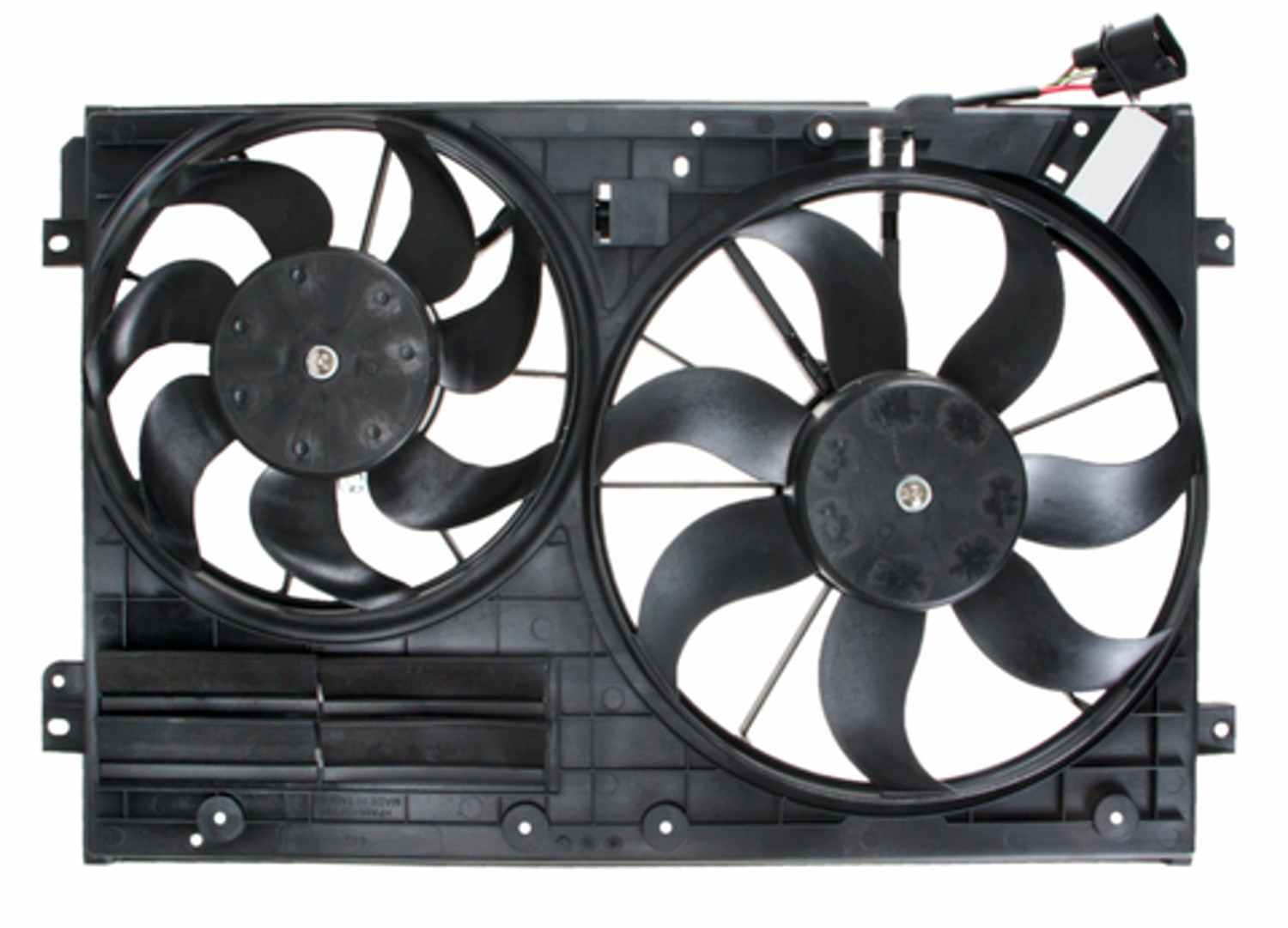 Front View of Dual Radiator and Condenser Fan Assembly FOUR SEASONS 76304