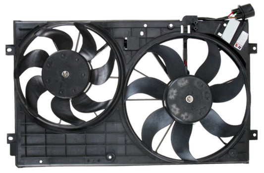 Angle View of Dual Radiator and Condenser Fan Assembly FOUR SEASONS 76305