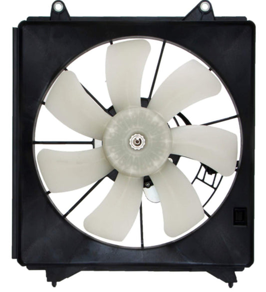 Angle View of Right A/C Condenser Fan Assembly FOUR SEASONS 76340