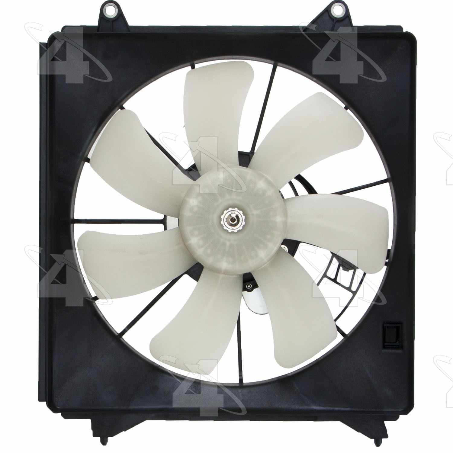 Front View of Right A/C Condenser Fan Assembly FOUR SEASONS 76340