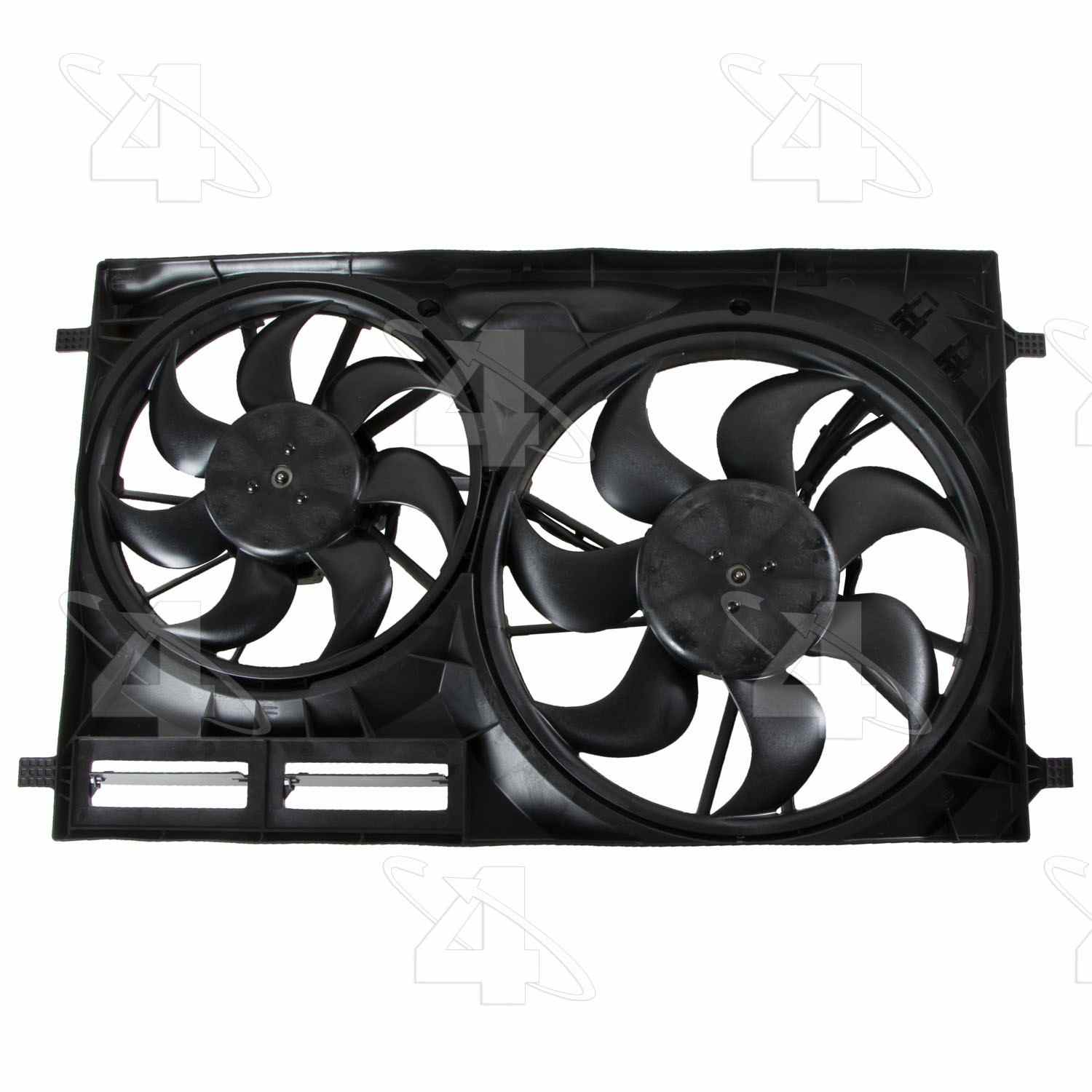 Front View of Dual Radiator and Condenser Fan Assembly FOUR SEASONS 76394