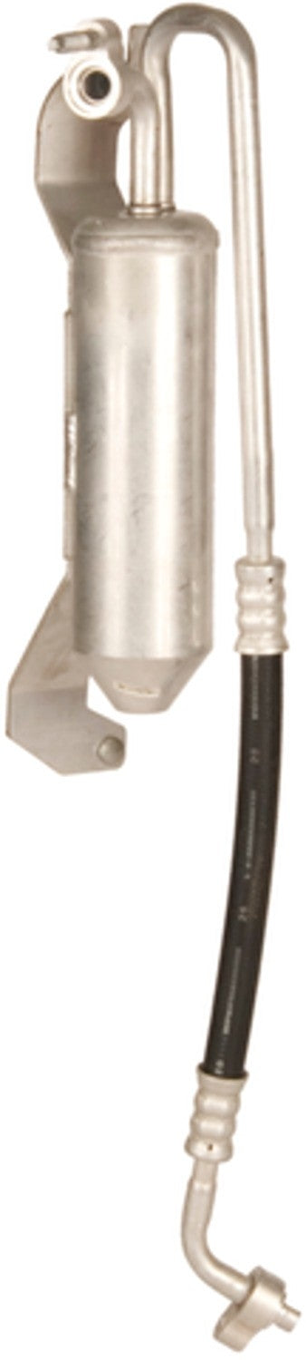 Angle View of A/C Receiver Drier with Hose Assembly FOUR SEASONS 83048