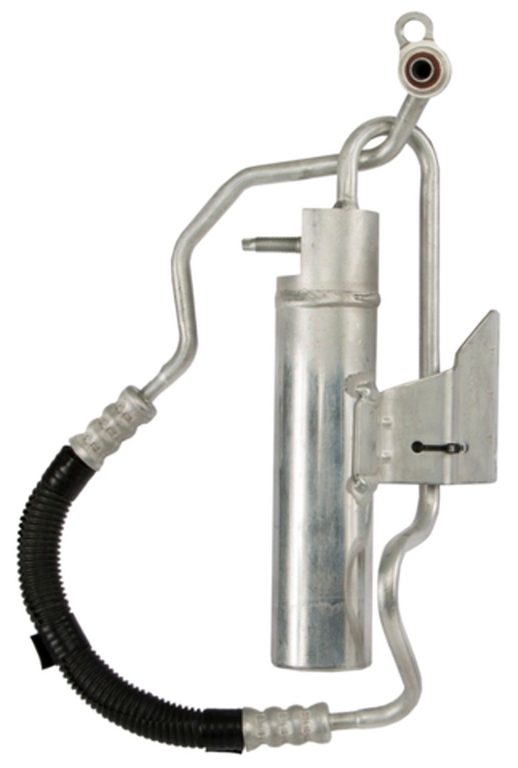 Angle View of A/C Receiver Drier with Hose Assembly FOUR SEASONS 83168