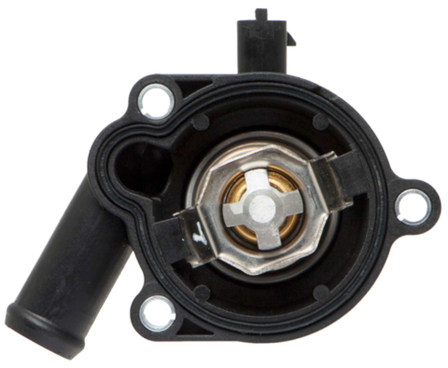 Bottom View of Engine Coolant Thermostat / Water Outlet Assembly FOUR SEASONS 85993