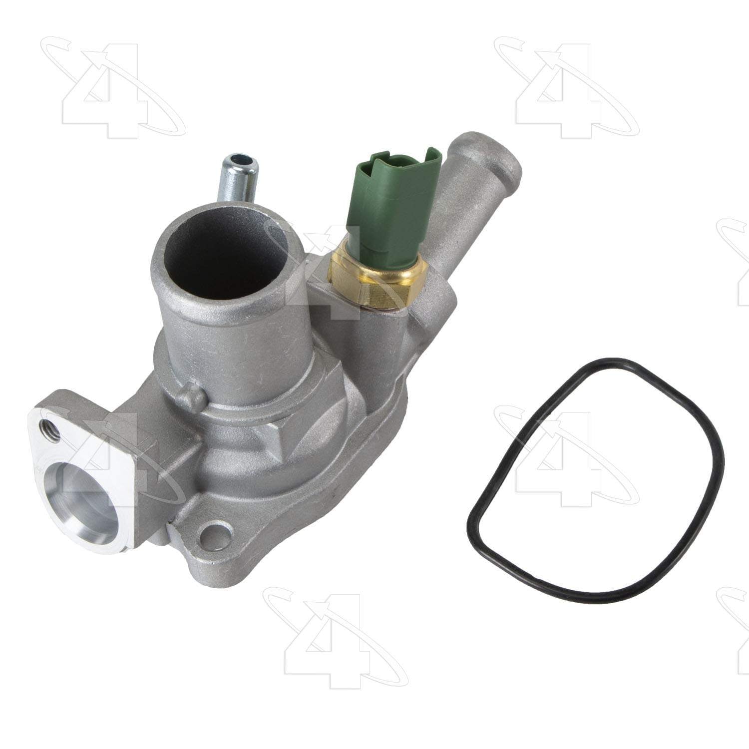 Front View of Engine Coolant Thermostat / Water Outlet Assembly FOUR SEASONS 86226