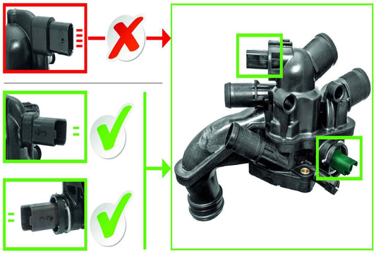 Front View of Engine Coolant Thermostat FACET 7.8927