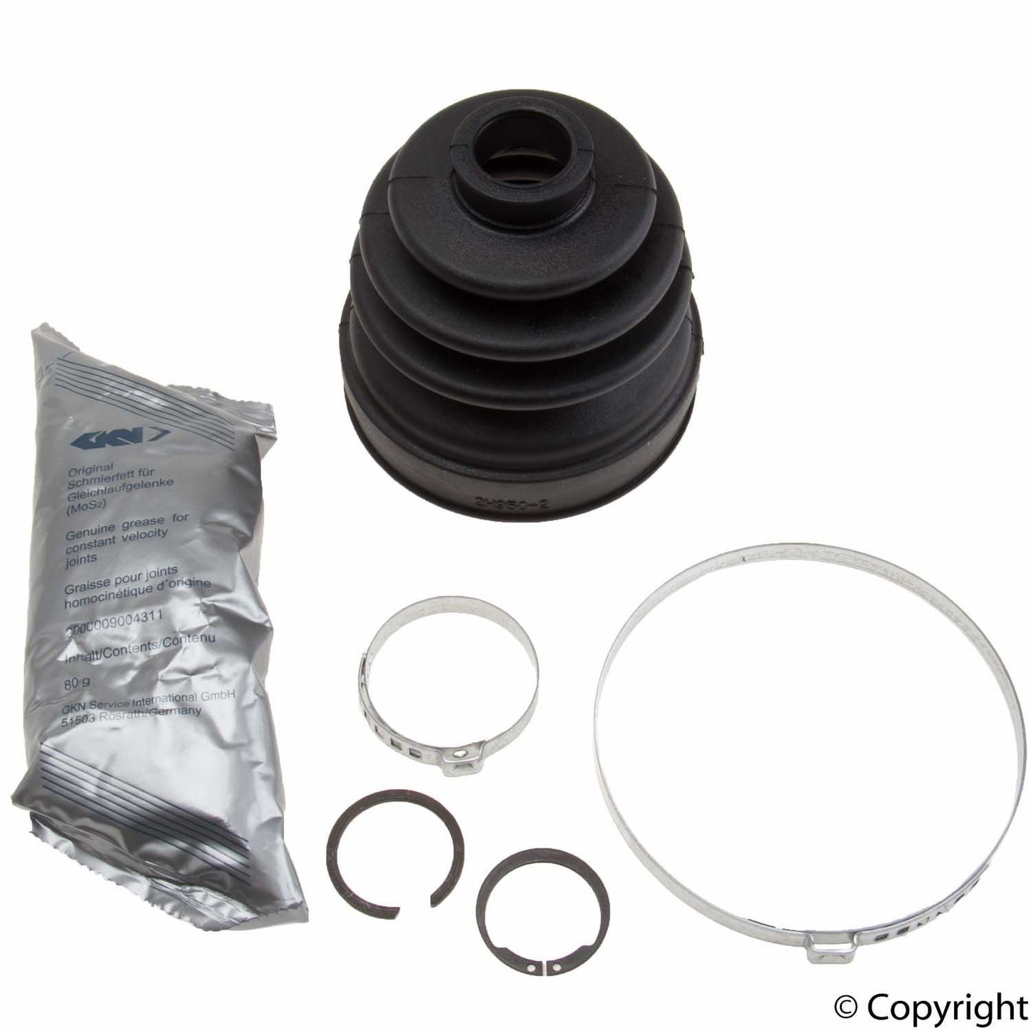 Front View of Front Right CV Joint Boot Kit GKN/LOEBRO 305121