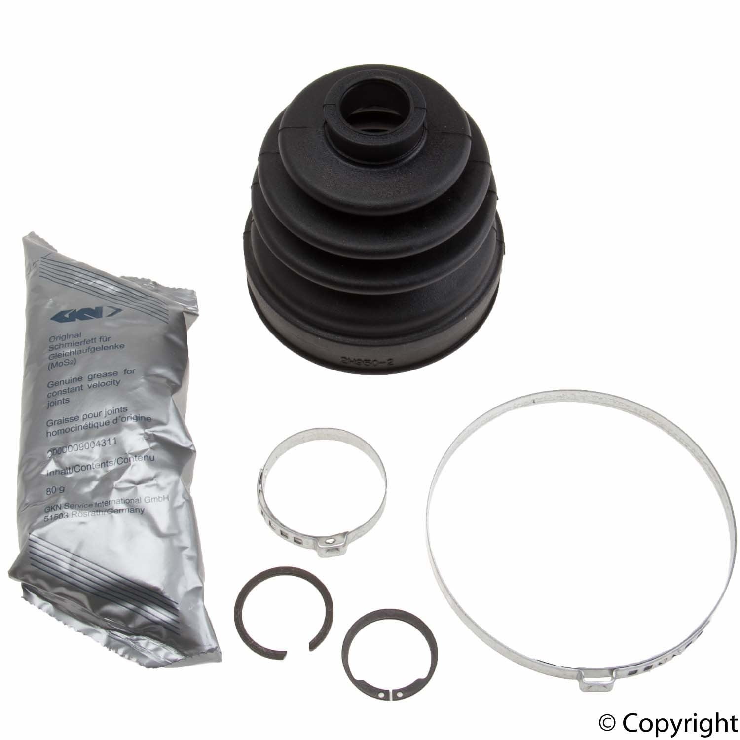 Top View of Front Right CV Joint Boot Kit GKN/LOEBRO 305121