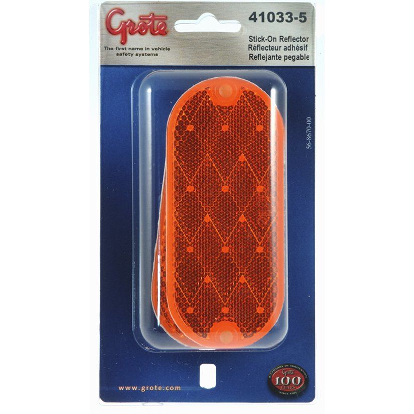 Front View of Tail Light Reflector GROTE 41033-5