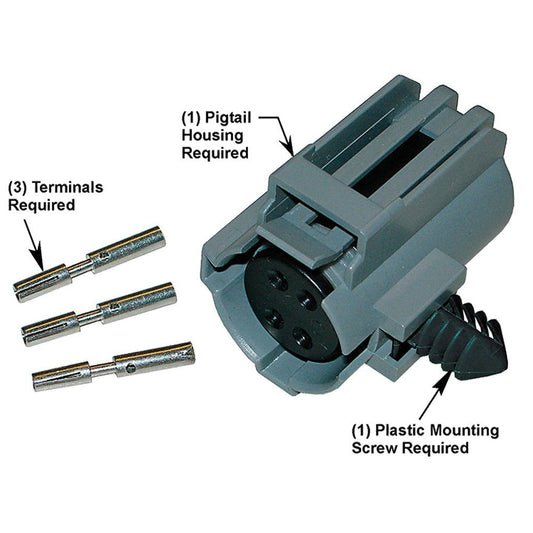 Front View of A/C Pressure Transducer Connector GPD 1711515