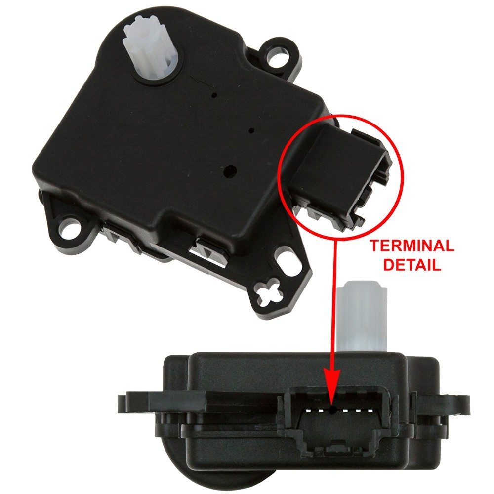 Front View of HVAC Mode Door Actuator GPD 1712296