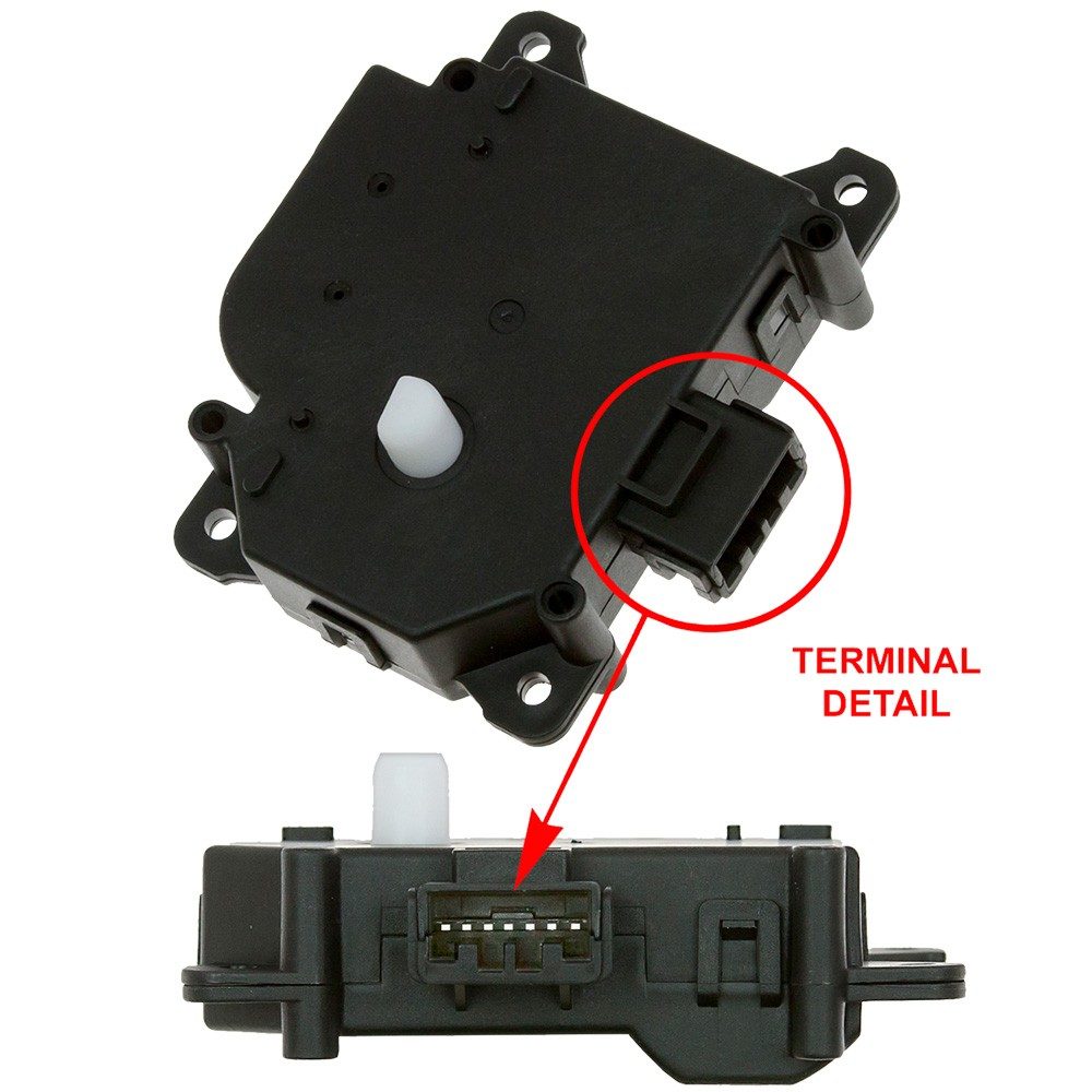 Front View of HVAC Mode Door Actuator GPD 1712297