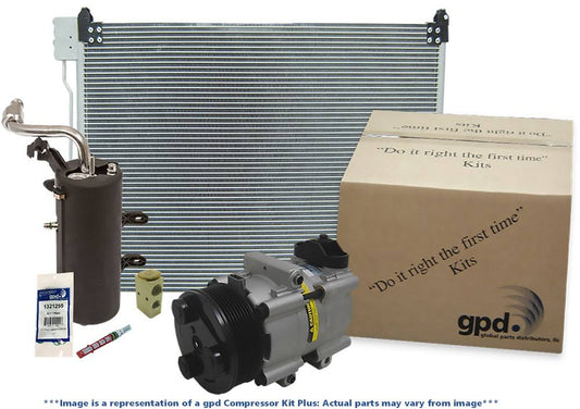 Front View of A/C Compressor and Component Kit GPD 9611646