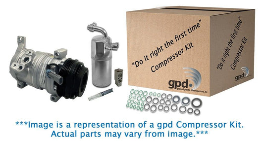 Front View of A/C Compressor and Component Kit GPD 9614849