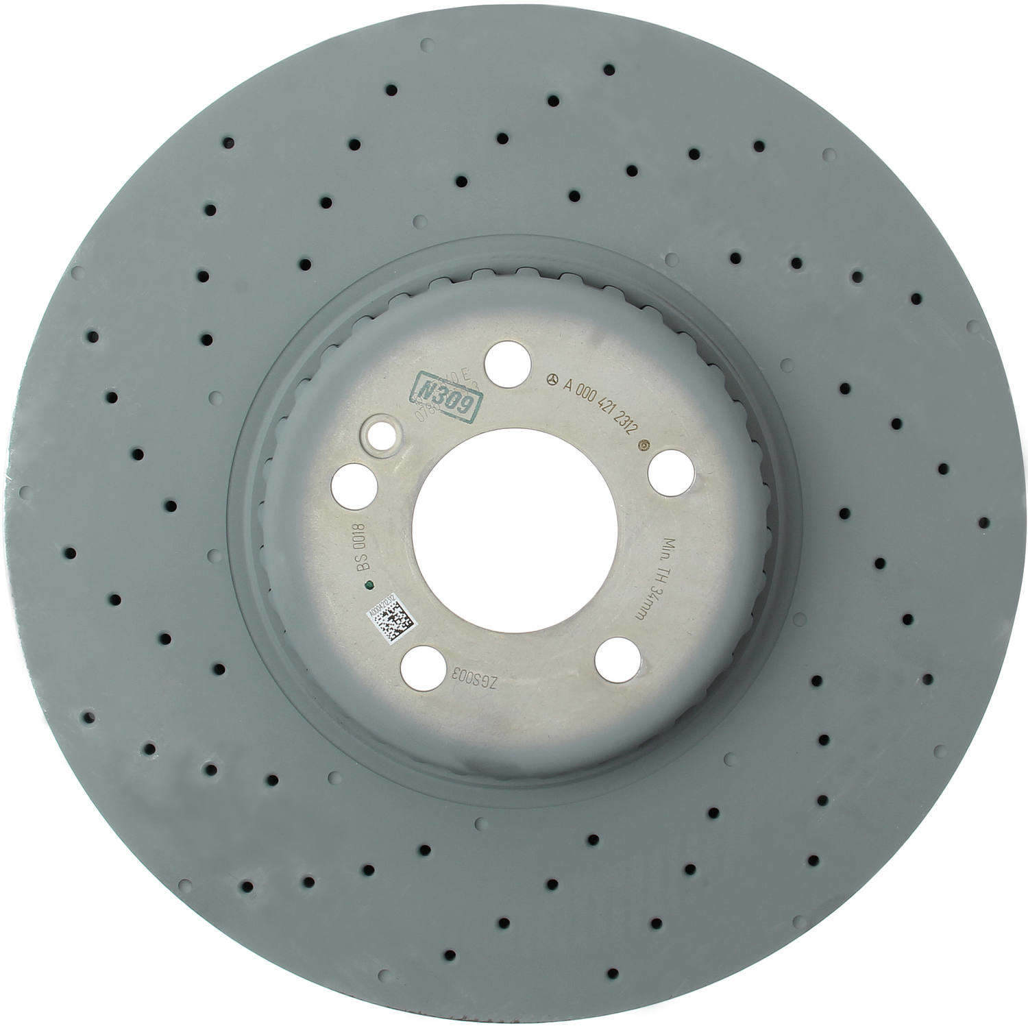 Front View of Front Disc Brake Rotor GENUINE 0004212312