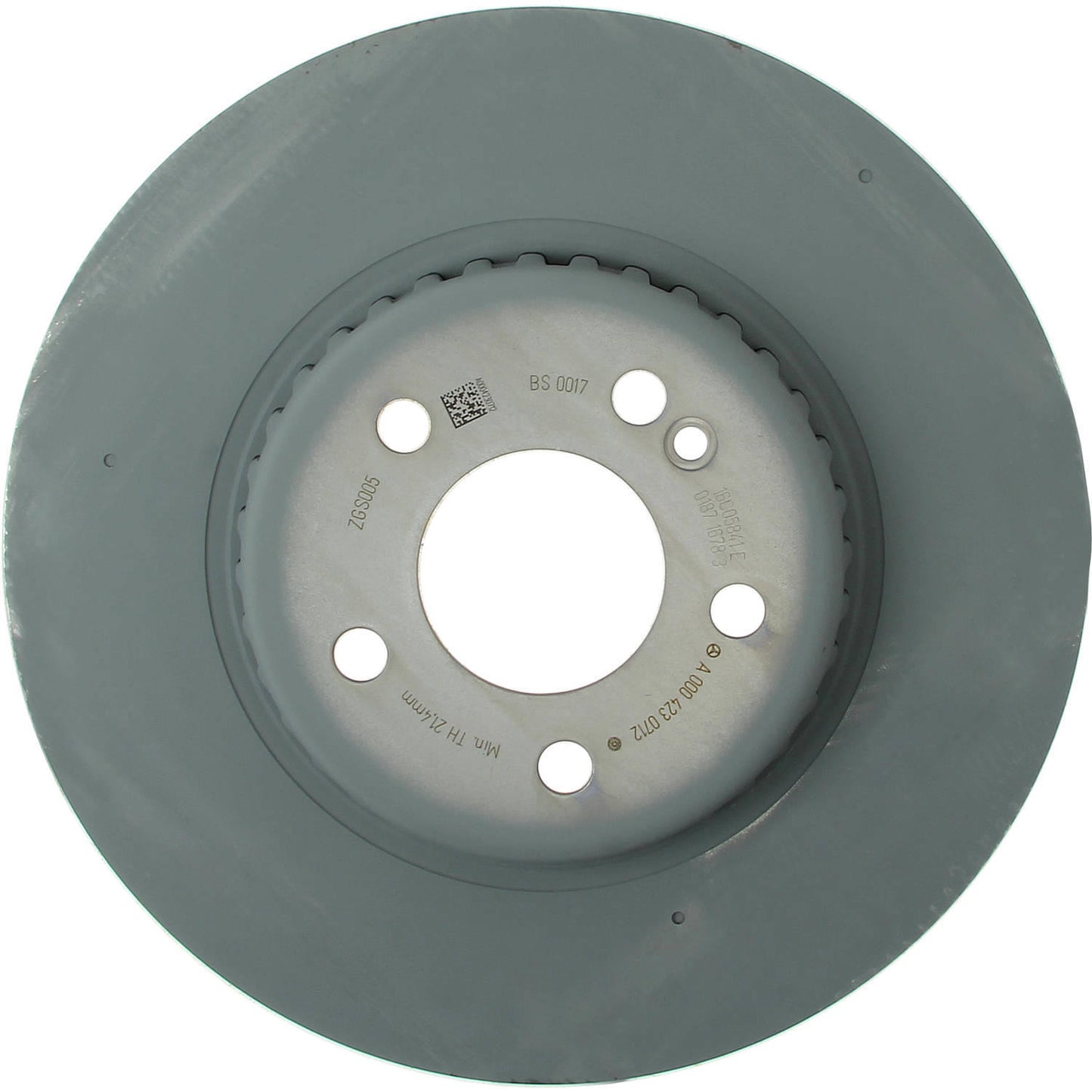 Front View of Rear Disc Brake Rotor GENUINE 0004230712