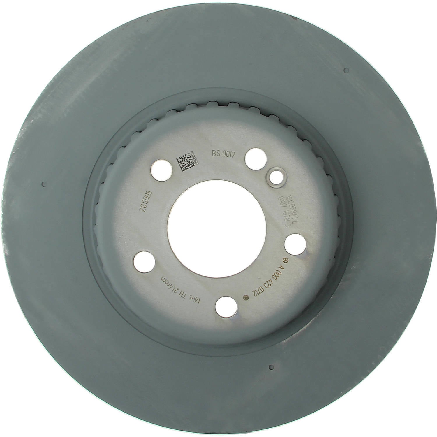 Front View of Rear Disc Brake Rotor GENUINE 0004230712