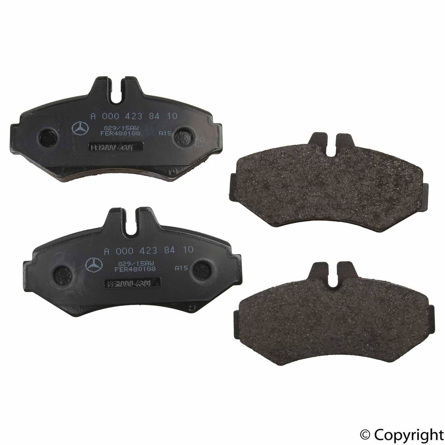 Front View of Rear Disc Brake Pad Set GENUINE 0084204420