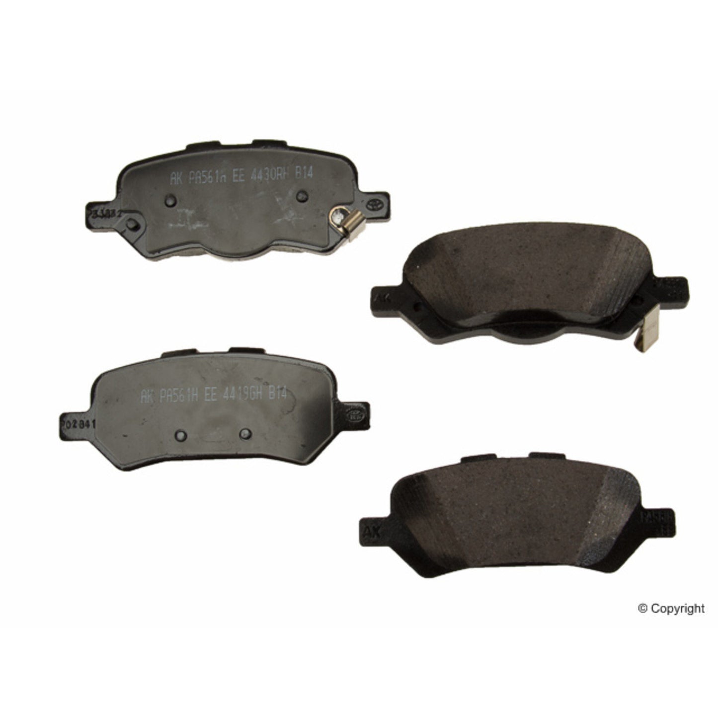 Front View of Rear Disc Brake Pad Set GENUINE 04466-0T010