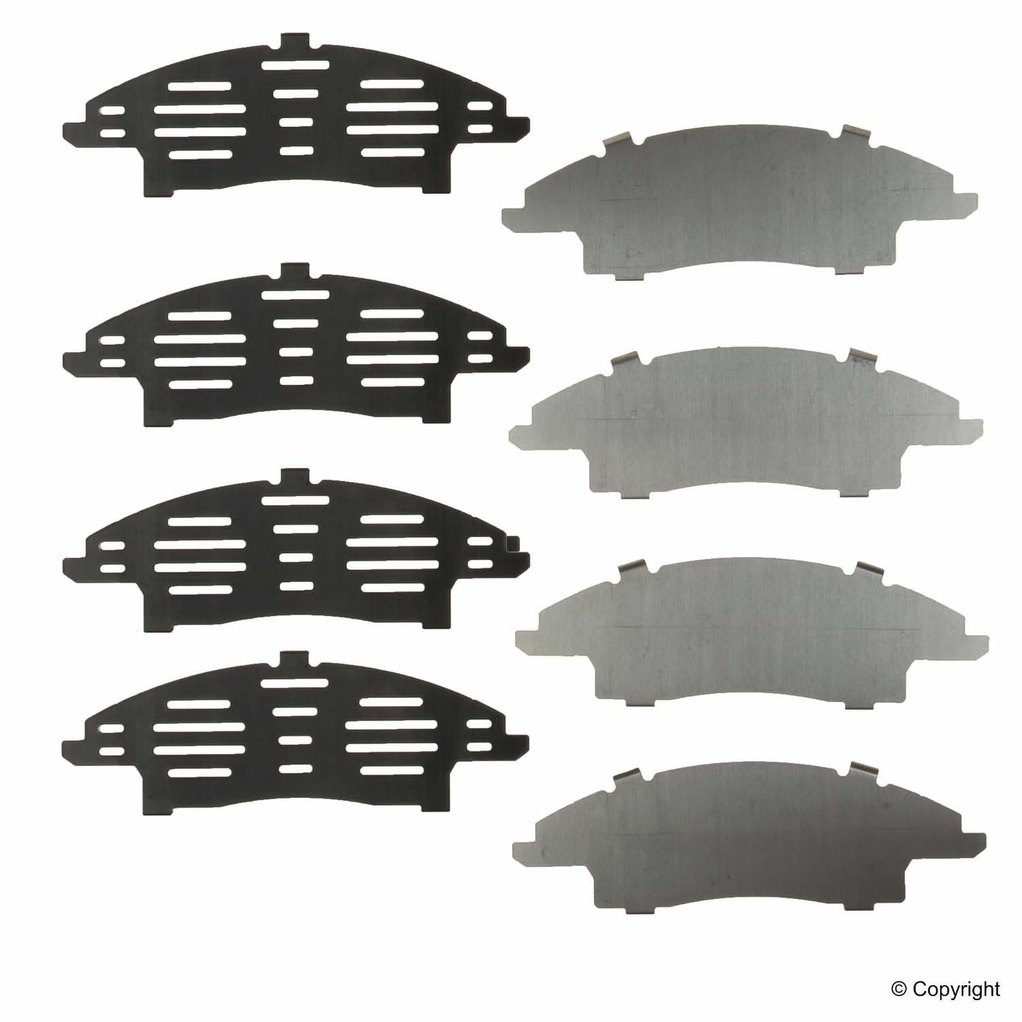 Front View of Front Disc Brake Pad Shim GENUINE 06455-STX-A00