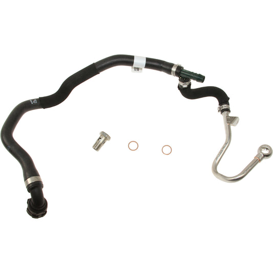 Front View of Turbocharger Coolant Line GENUINE 11537578687