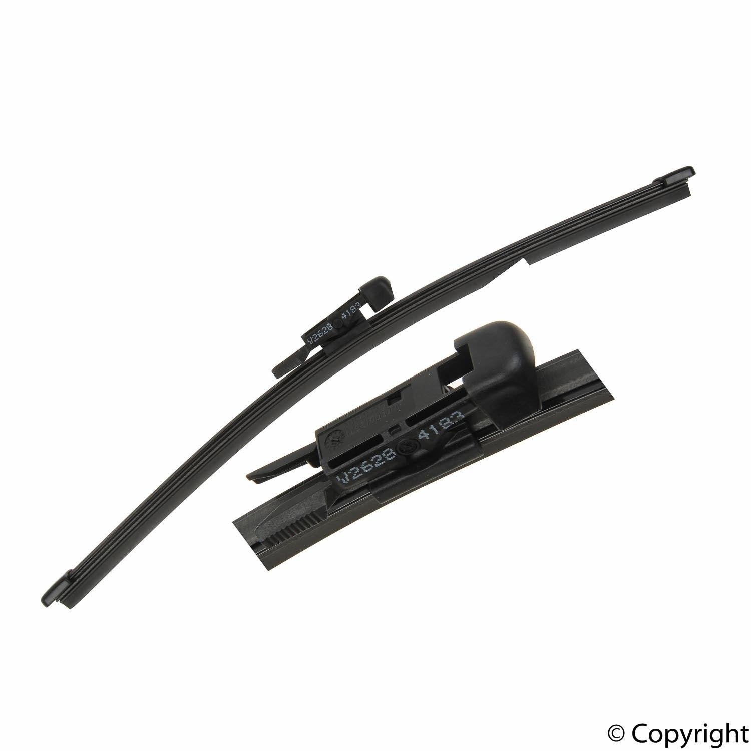 Front View of Rear Windshield Wiper Blade GENUINE 1568200045